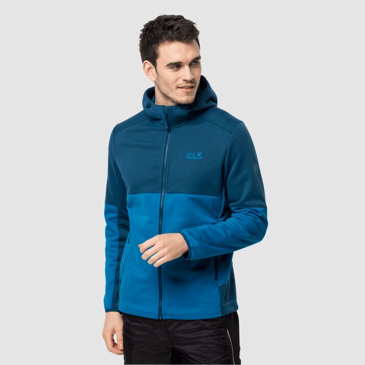 Jack Wolfskin Mens Hydro Hooded 2 Sports Jacket Blue 937684LQE